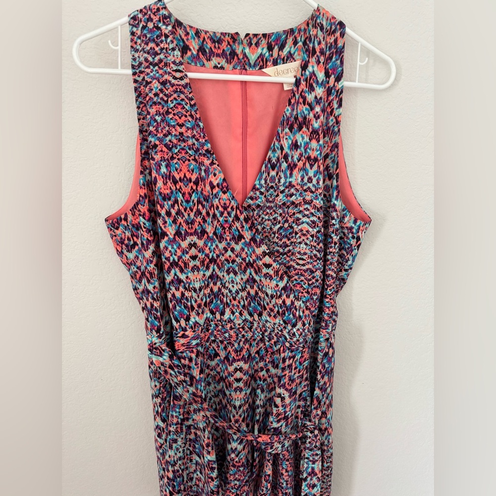 Colorful Sleeveless Patterned Romper